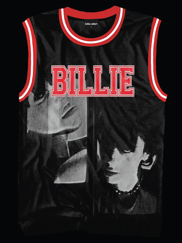 Billie-Eilish-Red-And-Black-Jersey